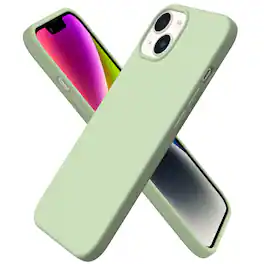 Ornarto - Compatible with iPhone 14 Case 6.1", Slim Liquid Silicone 3 Layers Full Covered Protective Cover - Pistachio Green