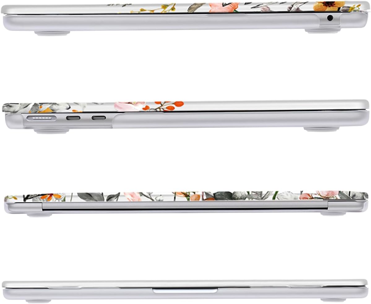Alt View 2. mosiso - For MacBook Air 13 inch Case 2026-2022 M5 A3449 M4 A3240 M3 A3113 M2 A2681, Pattern Case&Keyboard Cover&Screen Film - H247.