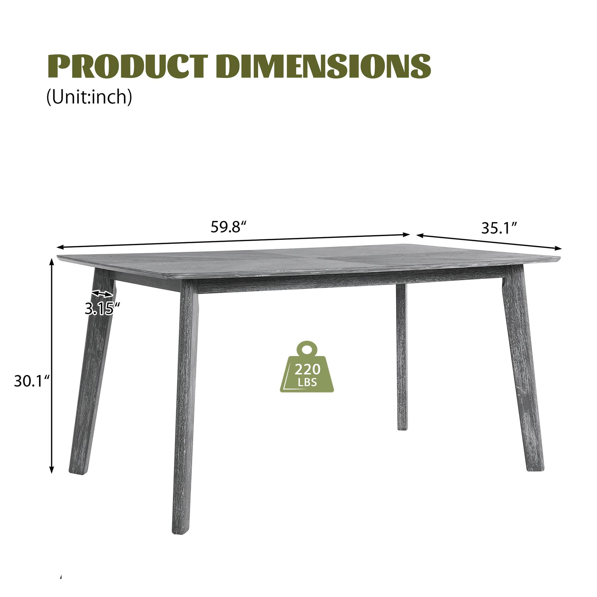PRODUCT DIMENSIONS  
(Unit: inch)  

59.8"  
35.1"  
3.15"  
30.1"  
220 LBS