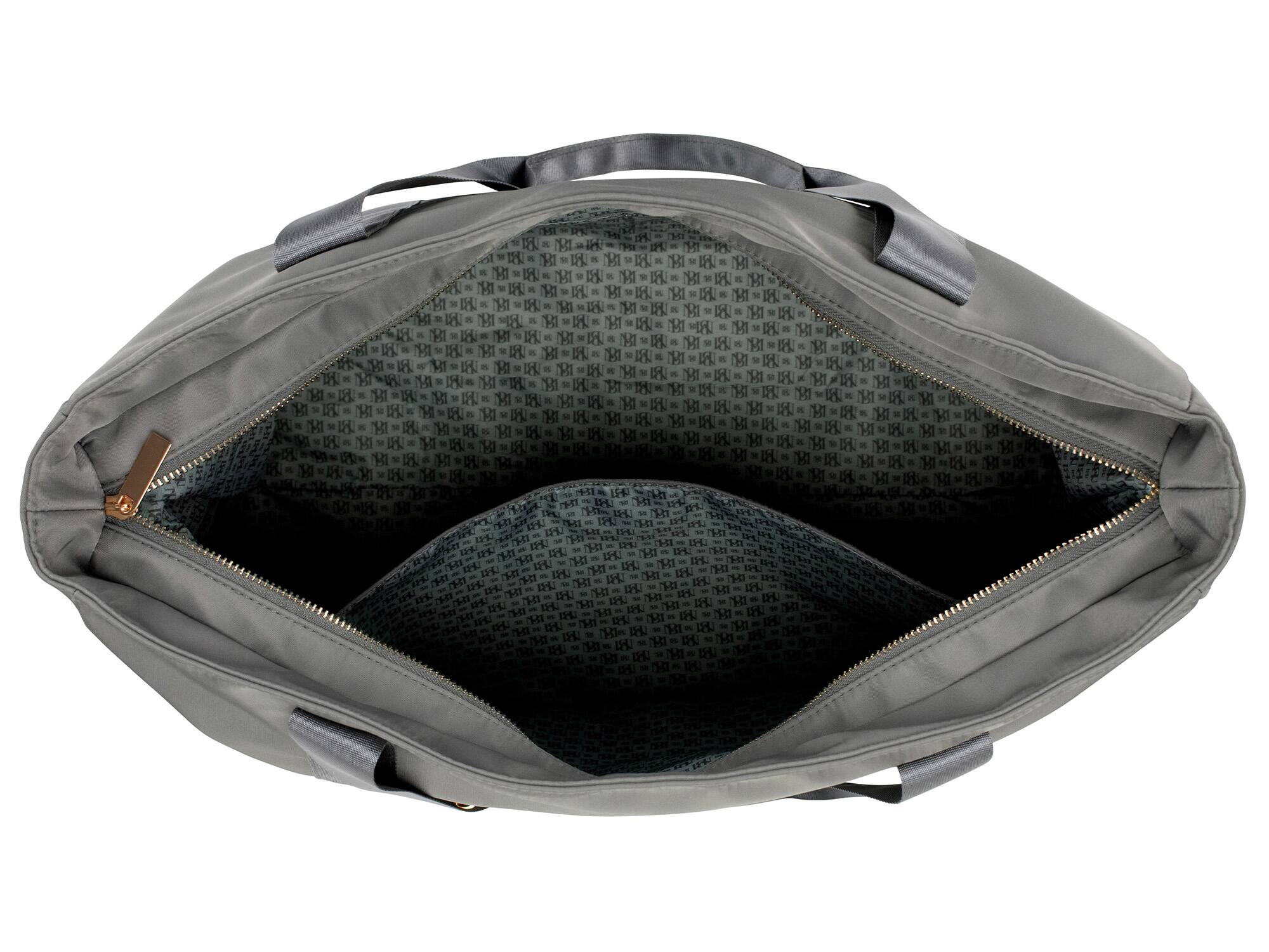 Angle. Badgley Mischka - BADGLEY MISCHKA Nylon Weekender Duffel Bag | Grey - Grey.