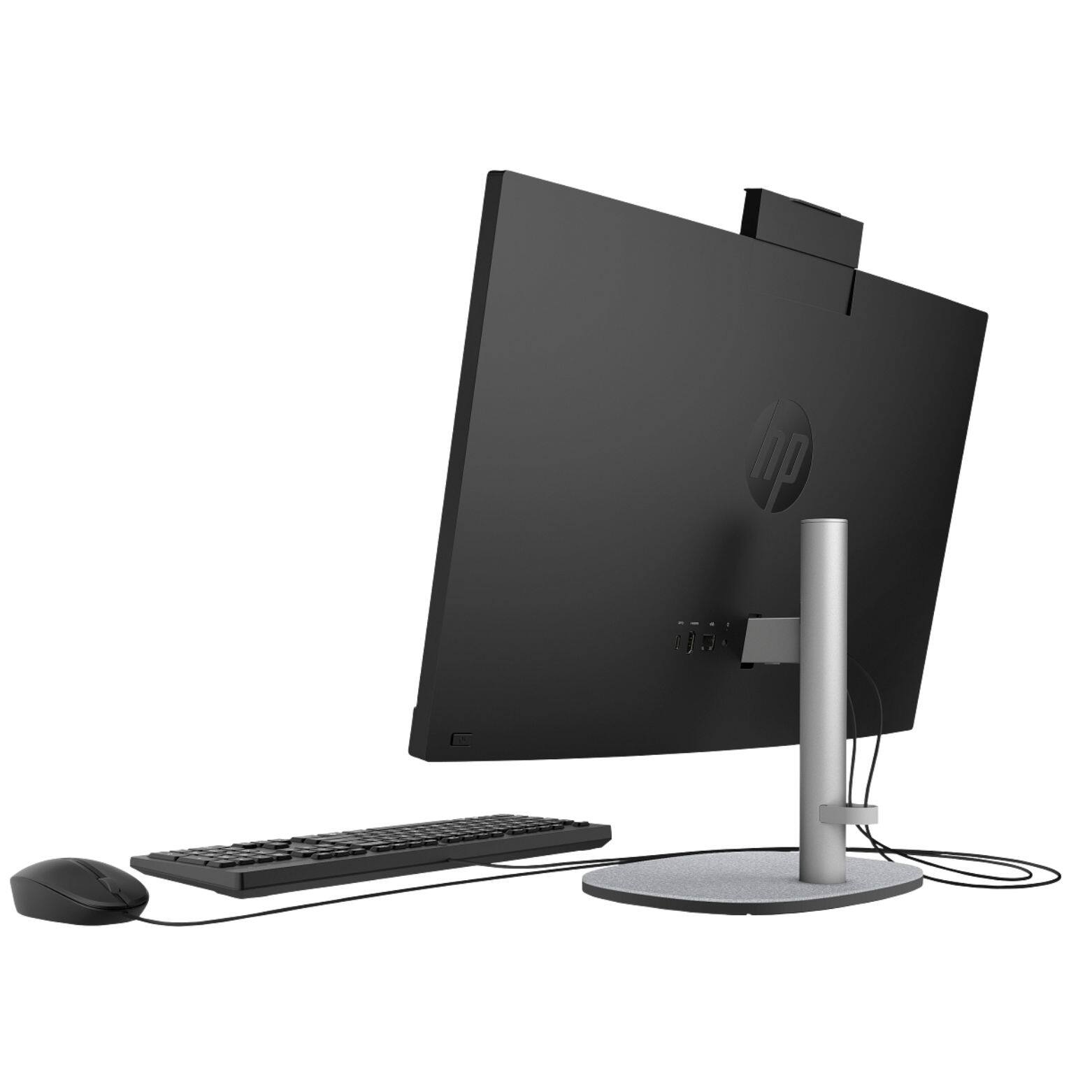 Alt View 3. HP - 24-CR2000T 23.8" FHD IPS Intel Core Ultra 5 225U 32GB DDR5 256GB SSD Intel Graphics Windows 11 Home All-in-One Desktop - Black.