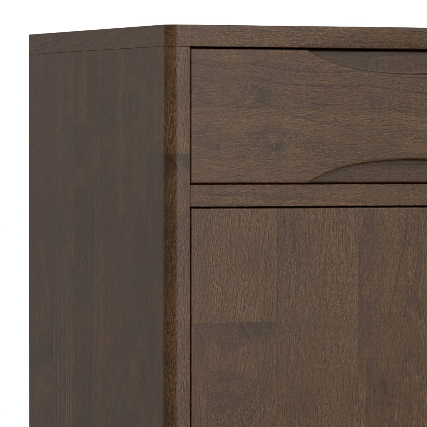 Alt View 5. Simpli Home - Harper Solid Wood 40 inch Storage Cabinet in Walnut Brown (Set of 2) - Walnut Brown.