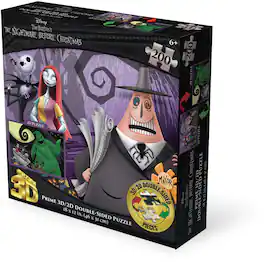 PopMarket - The Nightmare Before Christmas Jack, Sally, Mayor Oogie Boogie and Kids 200pc 18x12 in 3D/2D - COLLECTIBLES - Multicolor