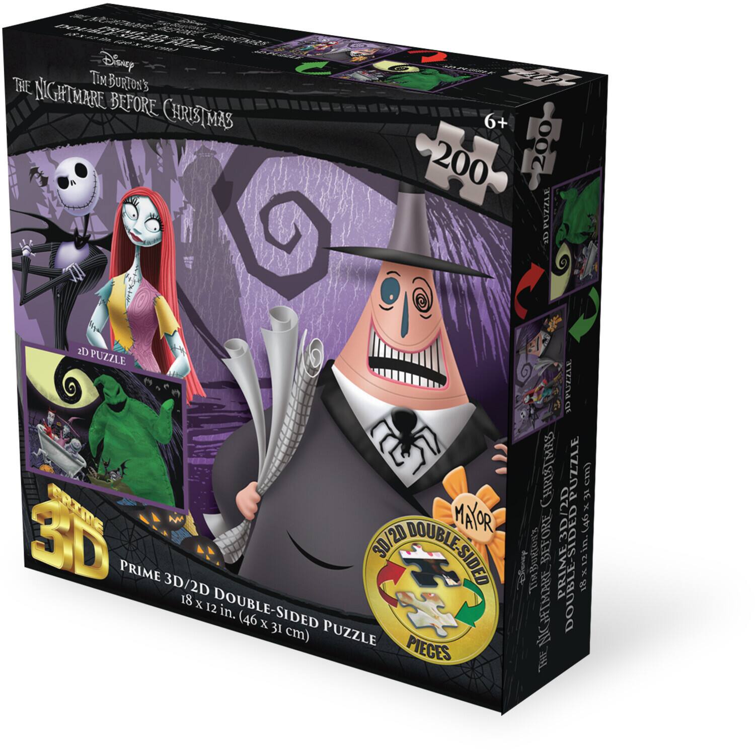 A Ront Ens - Disney THE Tim BURTON'S NIGHTMARE BEFORE CHRISTMAS F 6+ 200 200 PUZZLE CE (s PUZZLE PUZZLE 30 CHRISTMAS PUZZLE cm) RTIE 3I 3D 2D MALOR BEFORE 30/2D 18x1zin.(46x3lcn (46 3D DOUBLE-SIDED DURTON'S in PRIME 3D/2D 18 X 12 DOUBLE-SIDED in. (46 X 31 PUZZLE dengga  NIGHTMARE PRIM DOUBLE-SIDED 18 cm) PIECES TRE