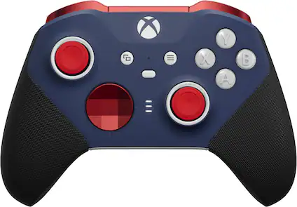 Front. Microsoft - XBOX Elite Series 2 Core Wireless Controller for XBOX Series X, XBOX Series S, XBOX One, PCs, and Cloud-Enabled Devices - Red and Blue.