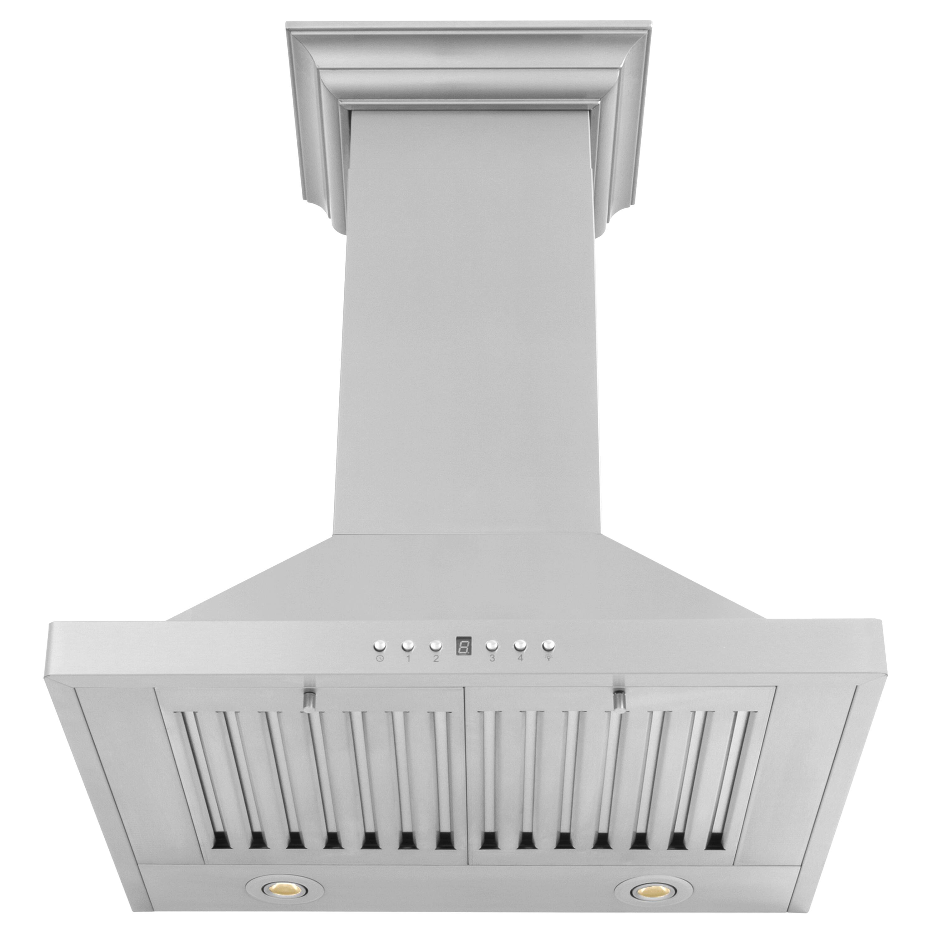 Alt View 12. ZLINE - ZLINE 24" Convertible Vent Wall Mount Range Hood in Stainless Steel with Crown Molding (KBCRN-24) - Stainless steel.