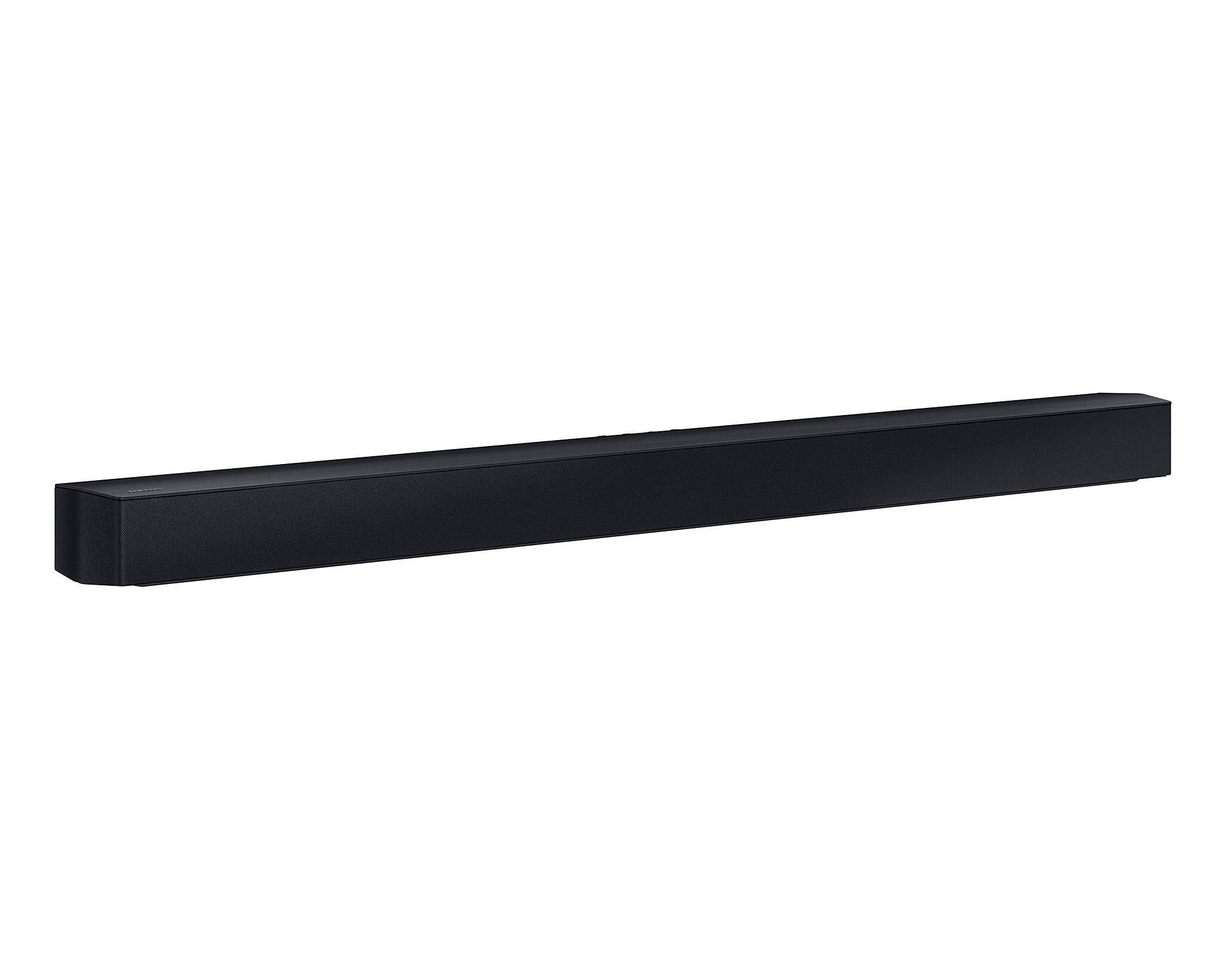 Alt View 2. Samsung - 2.1 Ch Soundbar w/ Wireless Subwoofer HW-C43C, 270W, Dolby Audio, DTS Virtual:X, Voice Enhance Mode, Adaptive Sound Lite - Black.