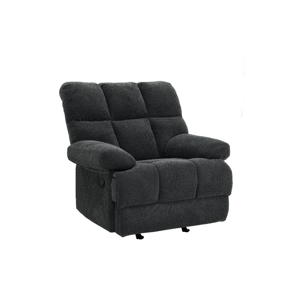 Alt View 8. Ropilly - Ropilly Dark Gray Manual Rocker Recliner Contemporary Chair - Dark Gray.
