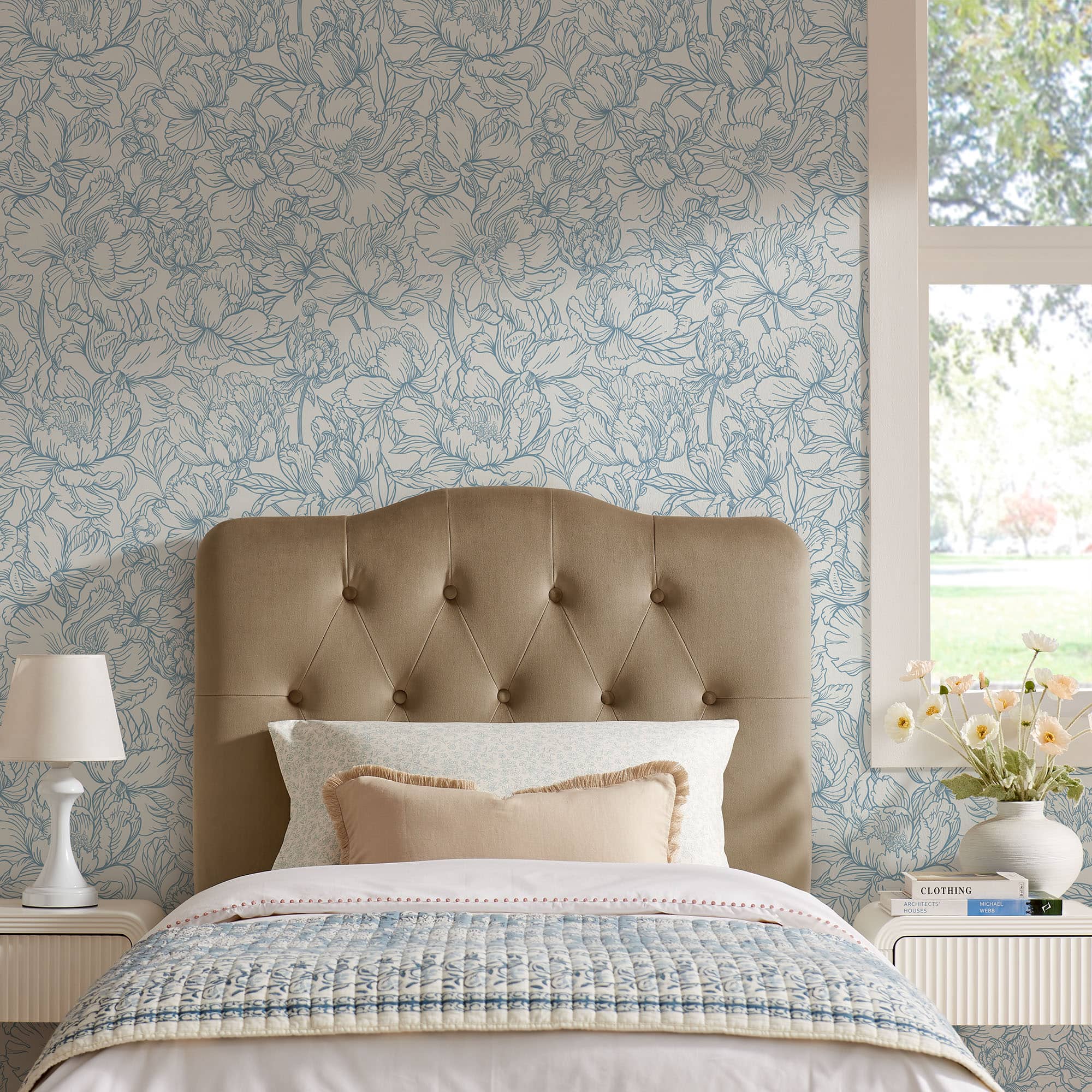 Annabel Diamond Tufted Performance Velvet Headboard by Modway - Taupe price history on PriceWatchPro
