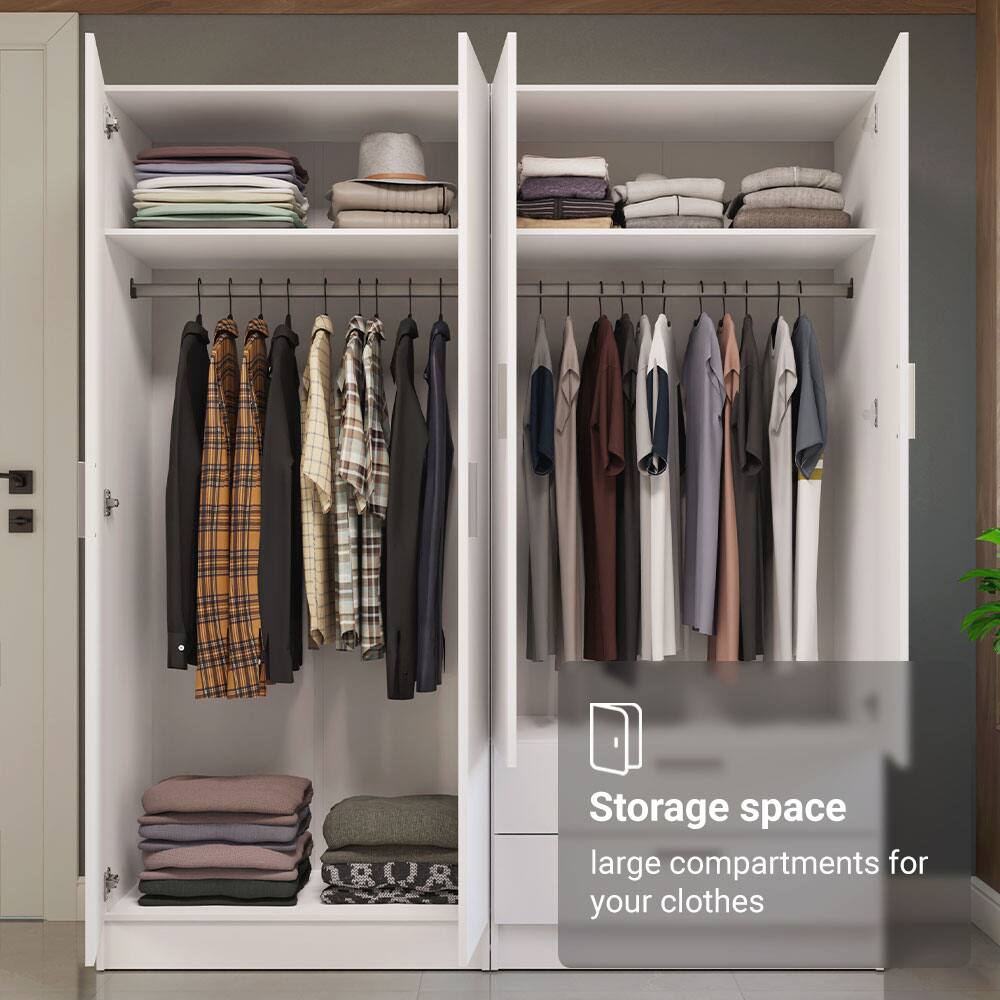 Storage space  
large compartments for your clothes