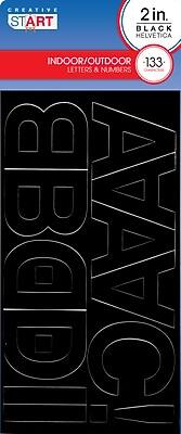 CREATIVE START  
2 in. BLACK HELVETICA  
INDOOR/OUTDOOR LETTERS & NUMBERS  
133 PIECES