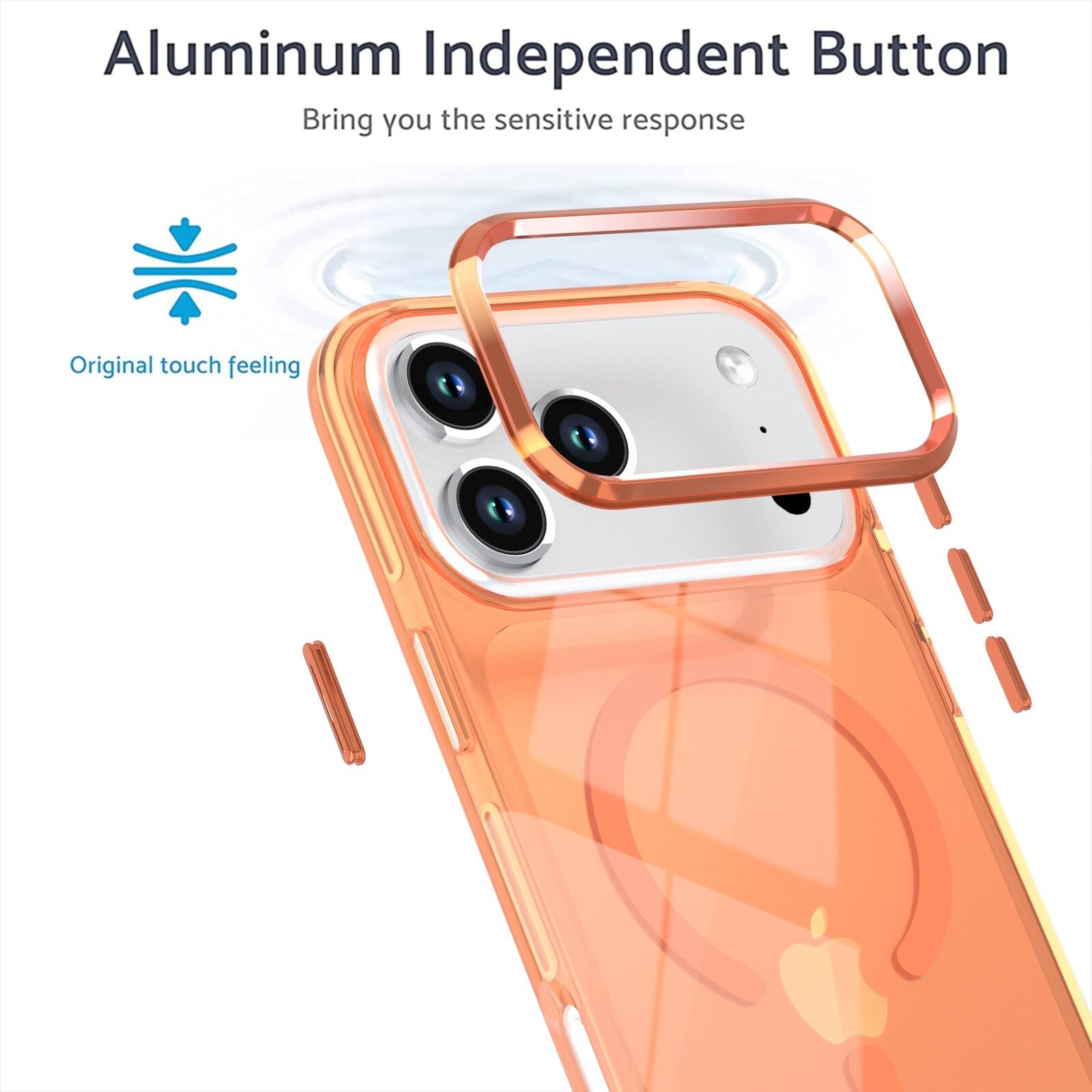 Aluminum Independent Button  
Bring you the sensitive response  
Original touch feeling