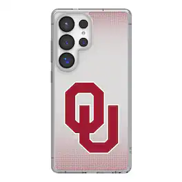 Keyscaper - NCAA - Oklahoma Sooners Linen Logo Galaxy Clear Case - S25 Ultra - Multicolor