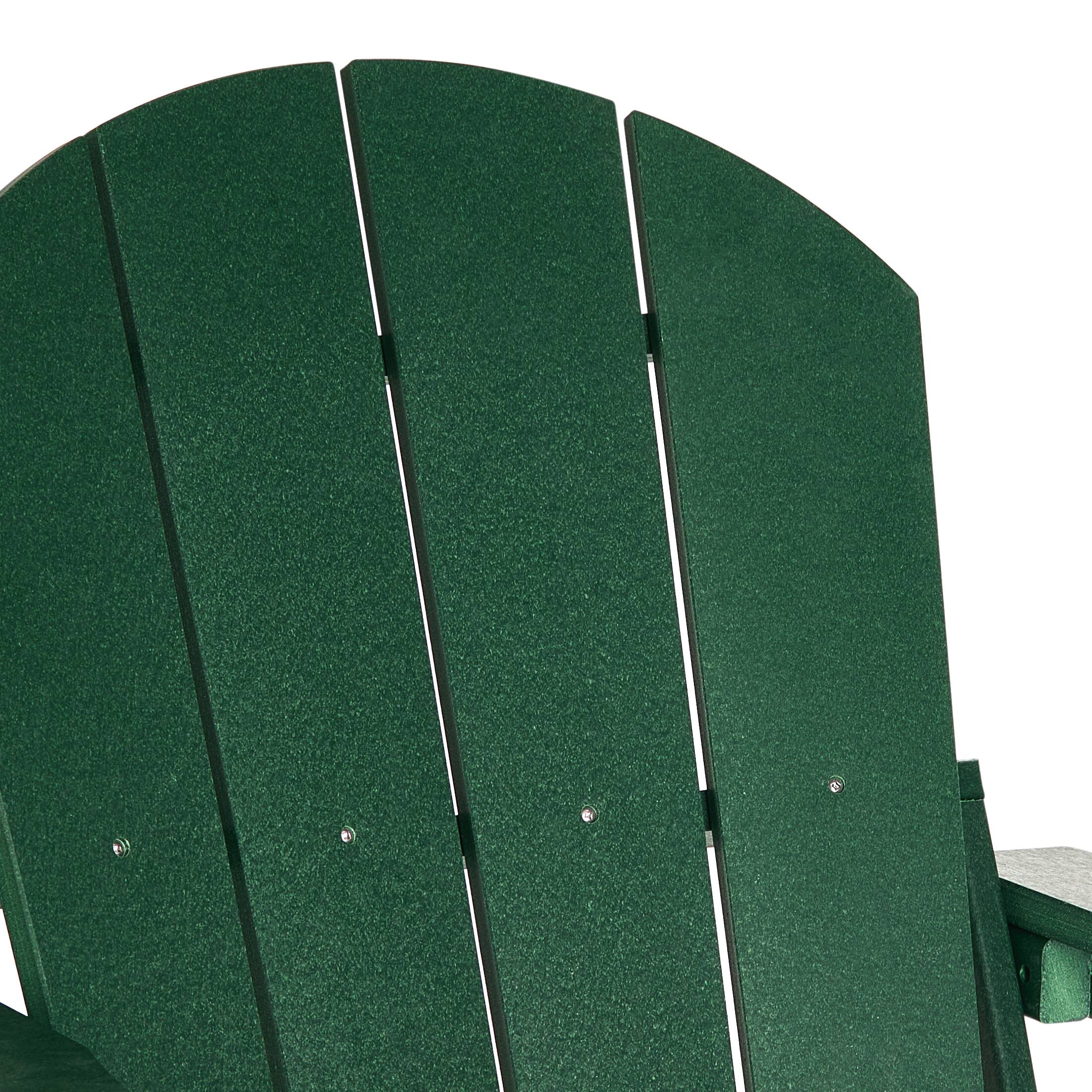 Alt View 7. WestinTrends - WestinTrends Malibu Outdoor HDPE Folding Poly Adirondack Chairs (Set of 4) - Dark Green.