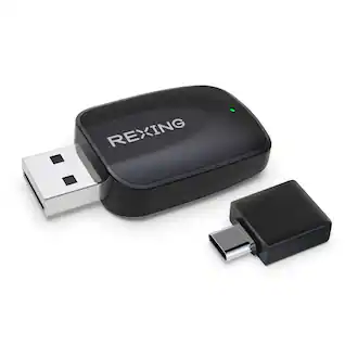 Front. Rexing - CPW-42 Wireless CarPlay & Android Auto Adapter for iPhone (iOS 10+) and Android (Android 11+) - Black.