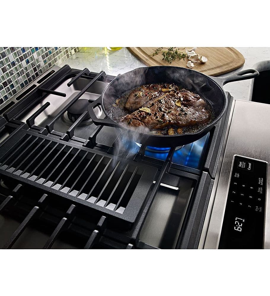 Alt View 16. KitchenAid - 6.4 Cu. Ft. Self-Cleaning Slide-In Dual Fuel Convection Range - Stainless steel.