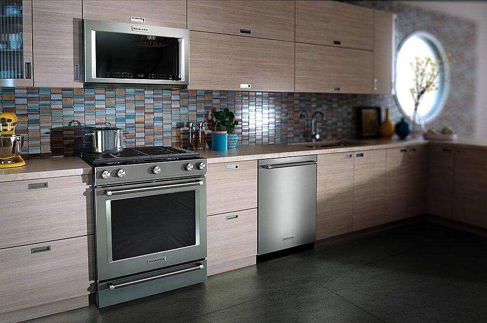 Alt View 27. KitchenAid - 7.1 Cu. Ft. Self-Cleaning Slide-In Dual Fuel Convection Range - Stainless steel.