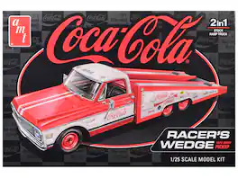 Skill 2 Model Kit 1972 Chevrolet Pickup Truck "Racer's Wedge" 2-in-1 Kit "Coca-Cola" 1/25 Scale Model by AMT - Red