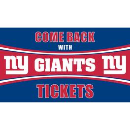 Evergreen Enterprises - New York Giants 28" x 16" Come Back With Tickets Door Mat - Multicolor