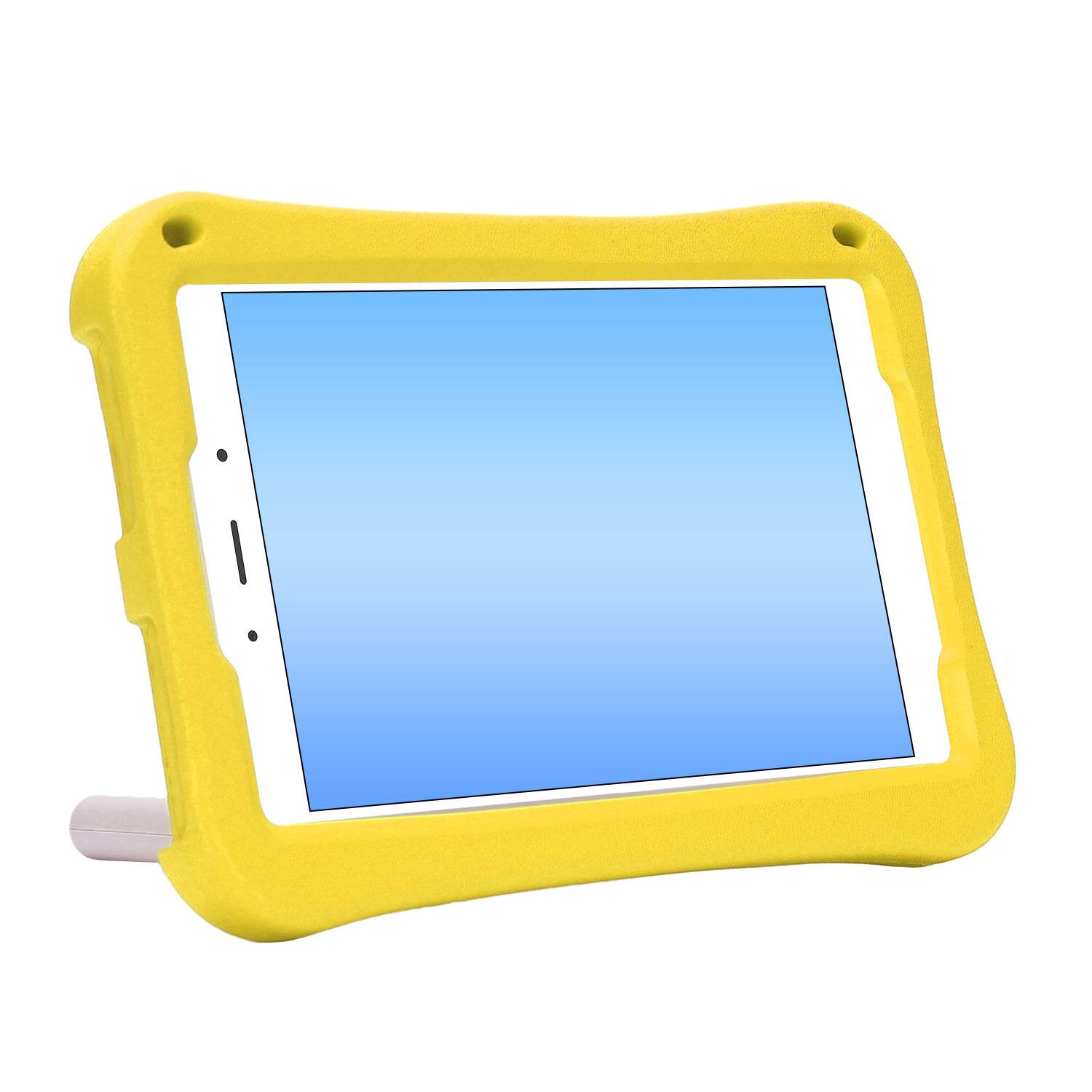Alt View 2. Dteck - for Samsung Galaxy Tab A9 8.7" 2023 (SM-X110/X115) Rugged Case,Shockproof Heavy Duty EVA Cover with Rotating Stand - Yellow.