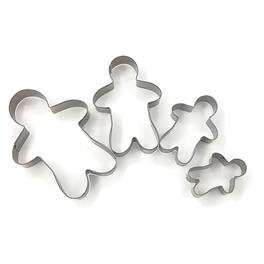 Kitcheniva - Stainless Steel Gingerbread Man Cookie Cutter 4 Pcs