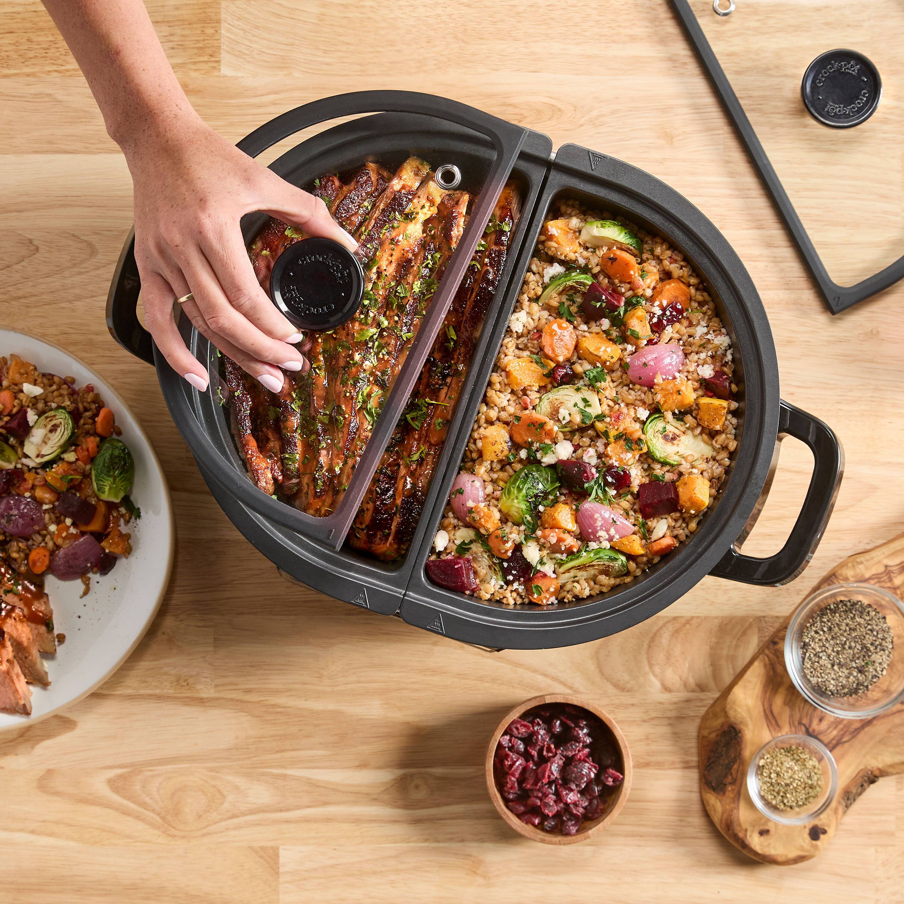 Back. Crockpot - MultiMeal Multicooker and Programmable Slow Cooker - Black.