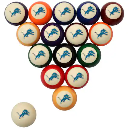 Front. Imperial - Cream Detroit Lions Retro Billiard Ball Set - Cream.