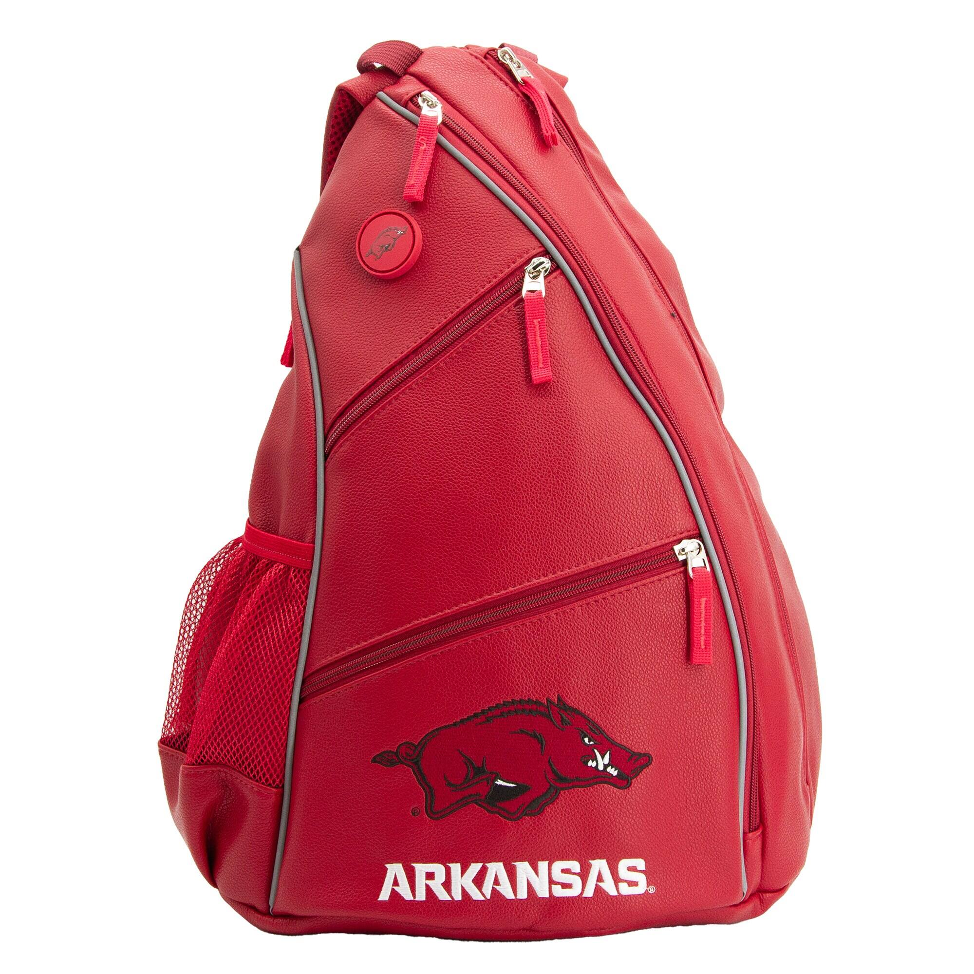 Front. Team Golf - Arkansas Razorbacks Embroidered Team Backpack - Multicolor.