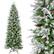 Alt View 19. Costway - 7.5 FT Flocked Christmas Tree with 913 PE PVC Branch Tips 350 Warm White LED Lights - Green/White.