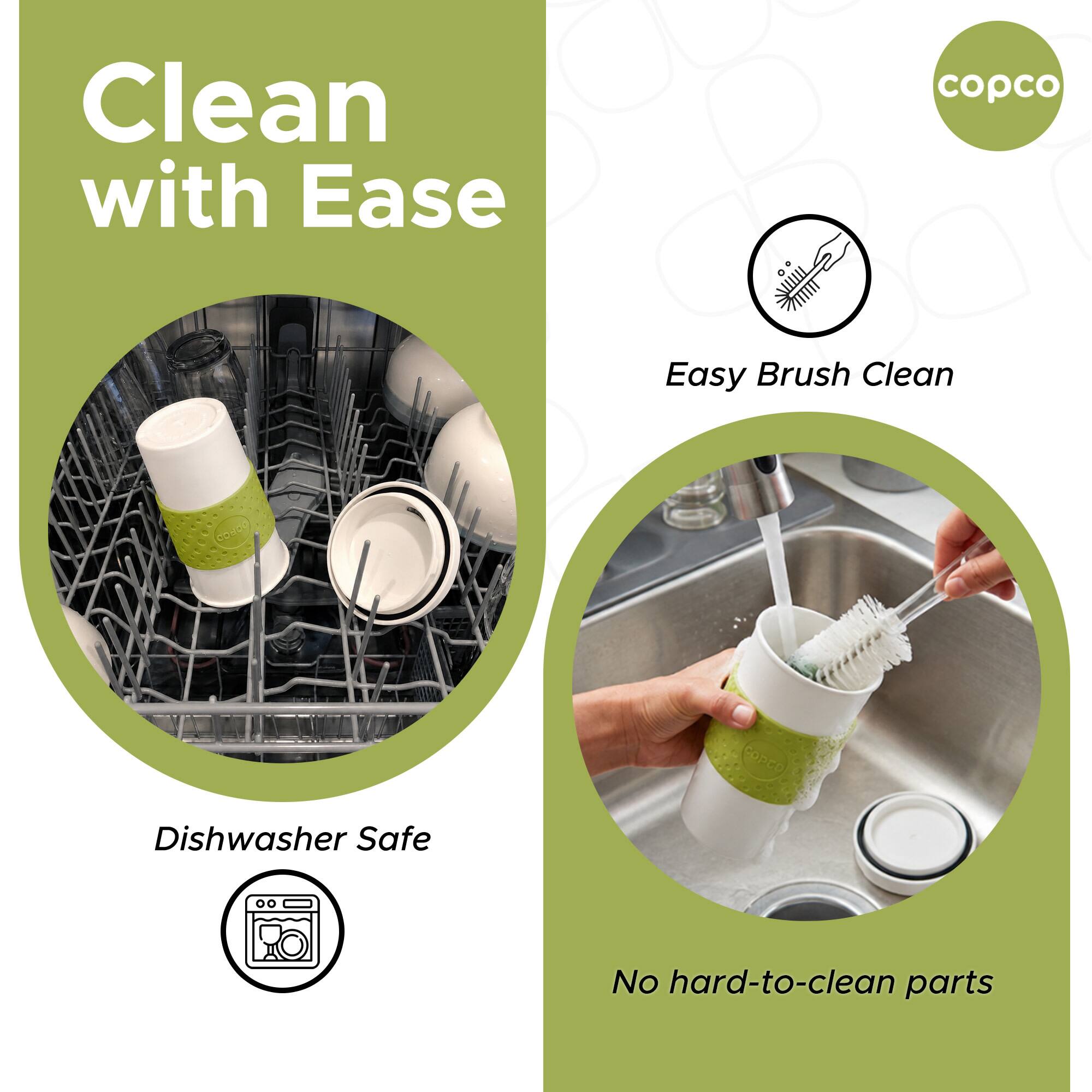 Clean with Ease  
copco  
Easy Brush Clean  
Dishwasher Safe  
No hard-to-clean parts