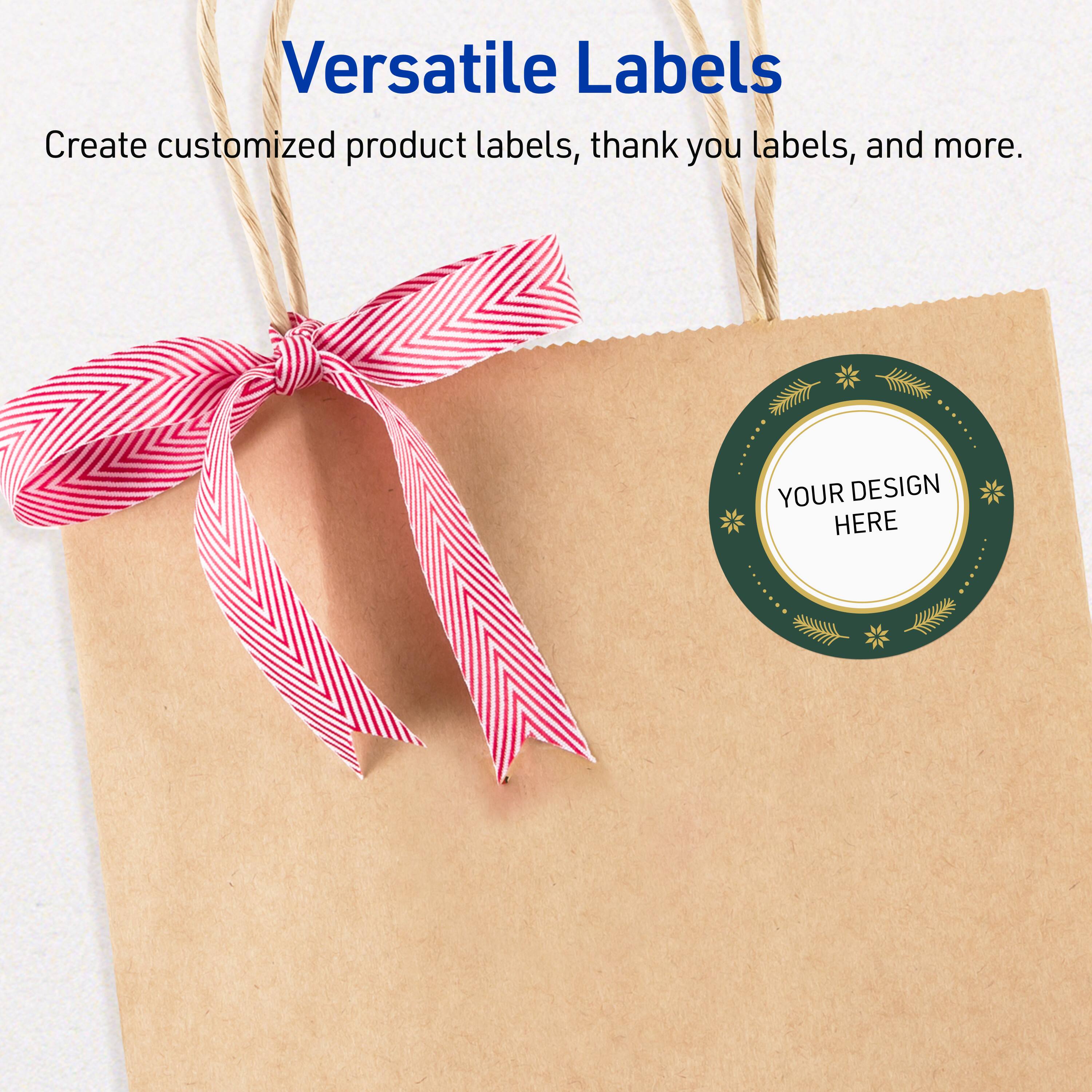 Versatile Labels

Create customized product labels, thank you labels, and more.

YOUR DESIGN HERE