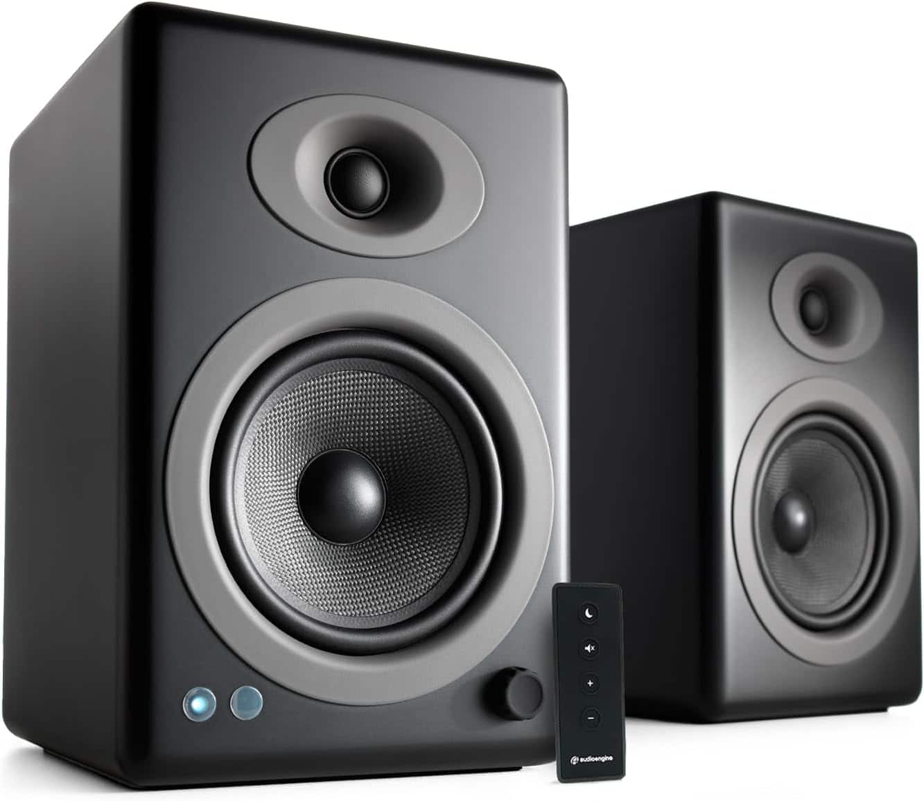 Front. Audioengine - A5+ Wired Home Music System Bookshelf Speakers - Black.