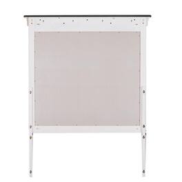 Liberty Furniture Industries - Allyson Park Crown Mirror in Wirebrushed w/ Charcoal Top - White