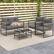 Alt View 1. Costway - 4 PCS Patio Furniture Set PE Rattan Conversation Sofa Set with Thick Cushions - Light Brown.
