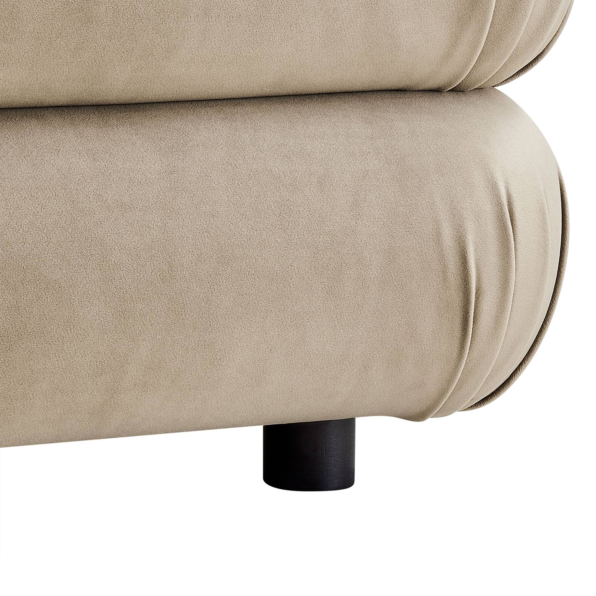 Alt View 5. Modway - Jubilee Modular Performance Velvet Ottoman by Modway - Taupe.