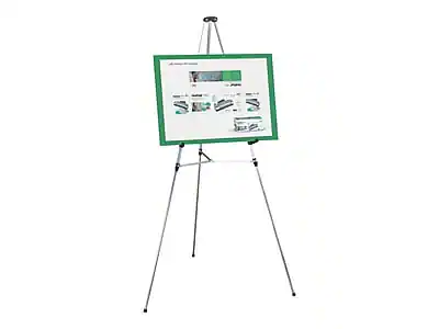 Alt View 1. Quartet - Display Easel, 66" Aluminum - Silver.