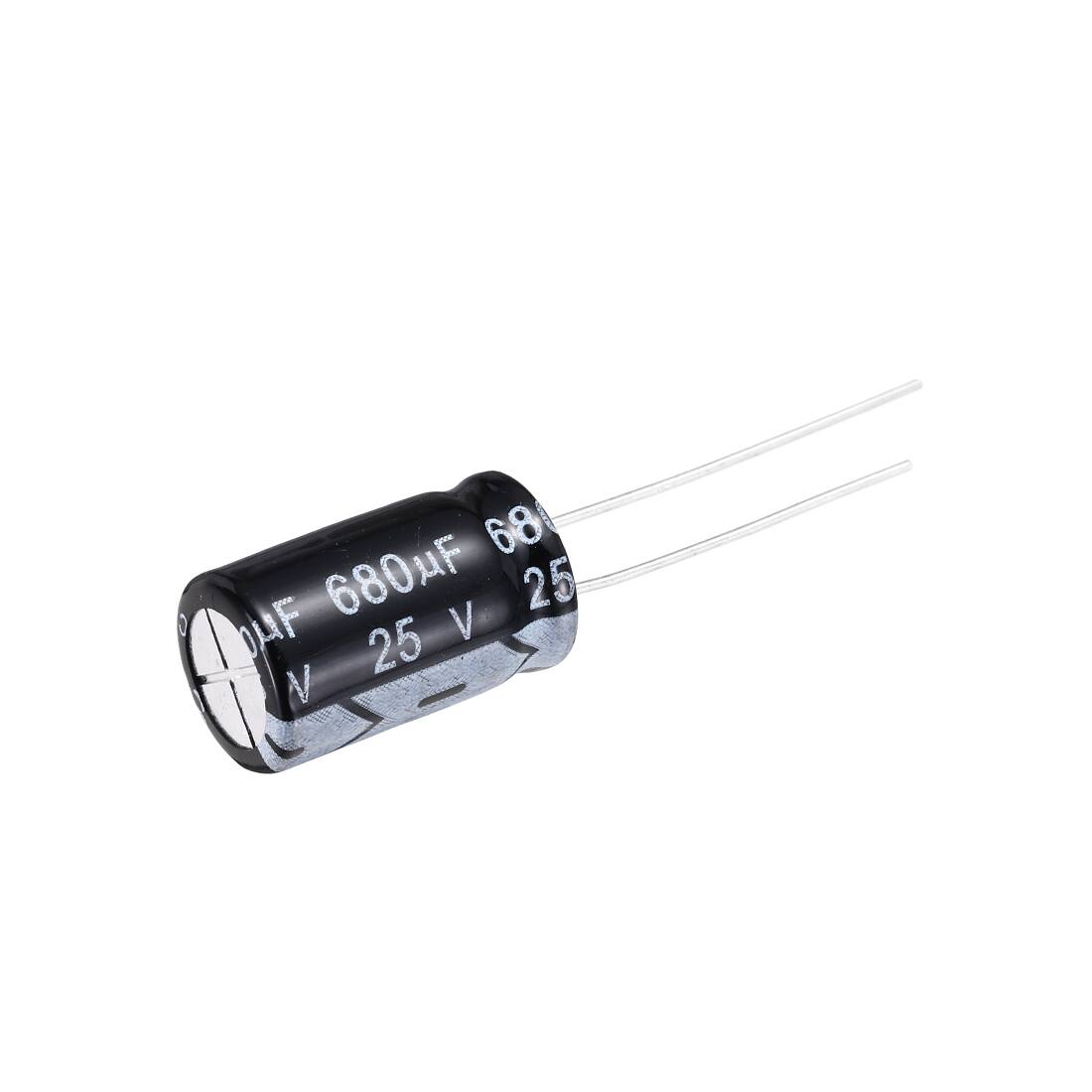 Alt View 2. Unique Bargains - 680uF 25V 10x17mm Electrolytic Capacitor, Radial Leads Aluminum, 50pcs, 105C High Temp for TVs, LCD Monitor, VCD - Black.