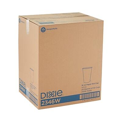 Georgia-Pacific DI81e 2345K DI81e 16 oz Paper Hot Cup 20 Sleeves of 50 Cups (1000 Total)