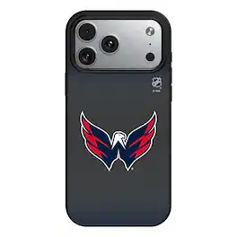 Keyscaper - NHL - Washington Capitals Linen Logo iPhone Magnetic Bump Case - 15 - Black