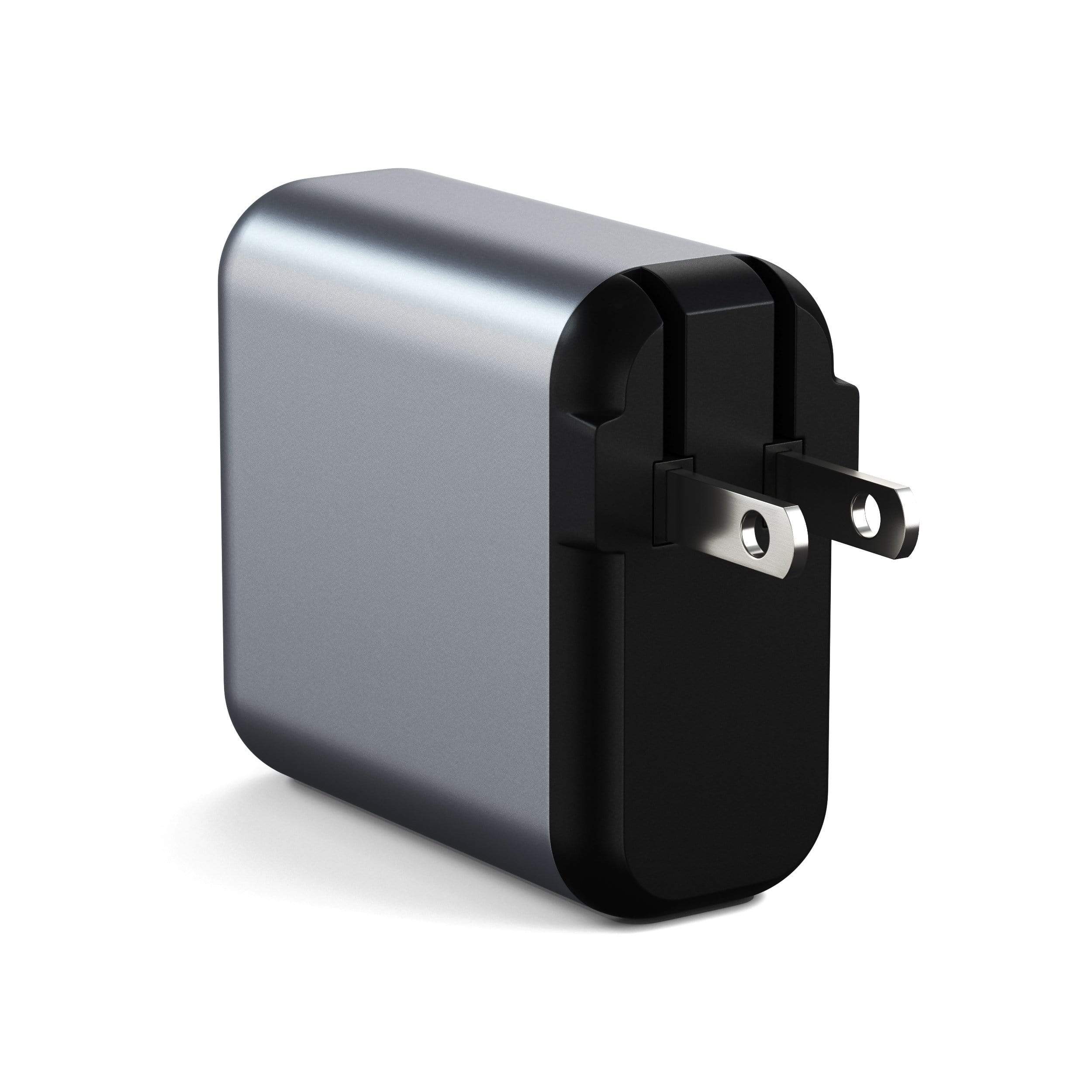 Left. Satechi - 30W Dual-Port Wall Charger - Orange.