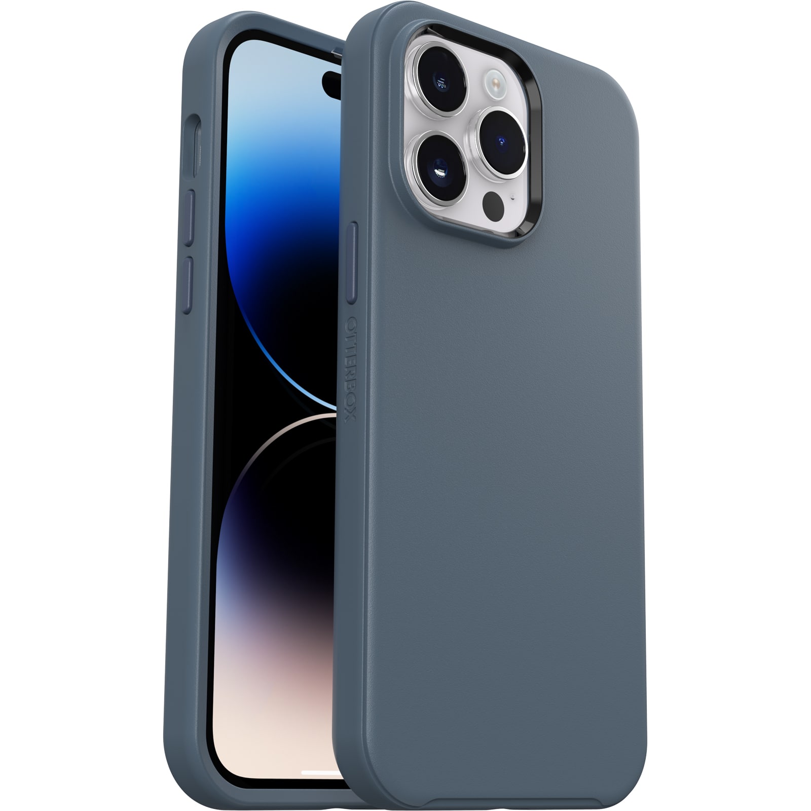 Left. OtterBox - Symmetry Series+ for MagSafe Hard Shell for Apple iPhone 14 Pro Max - Bluetiful.
