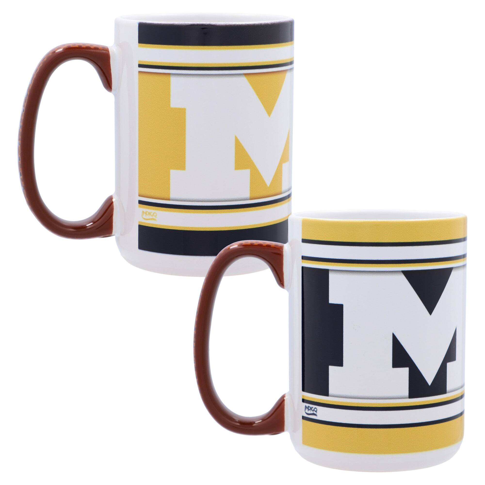 Alt View 1. Indigo Falls - Michigan Wolverines 15oz. Home & Away 2-Pack Mug Set - Multicolor.
