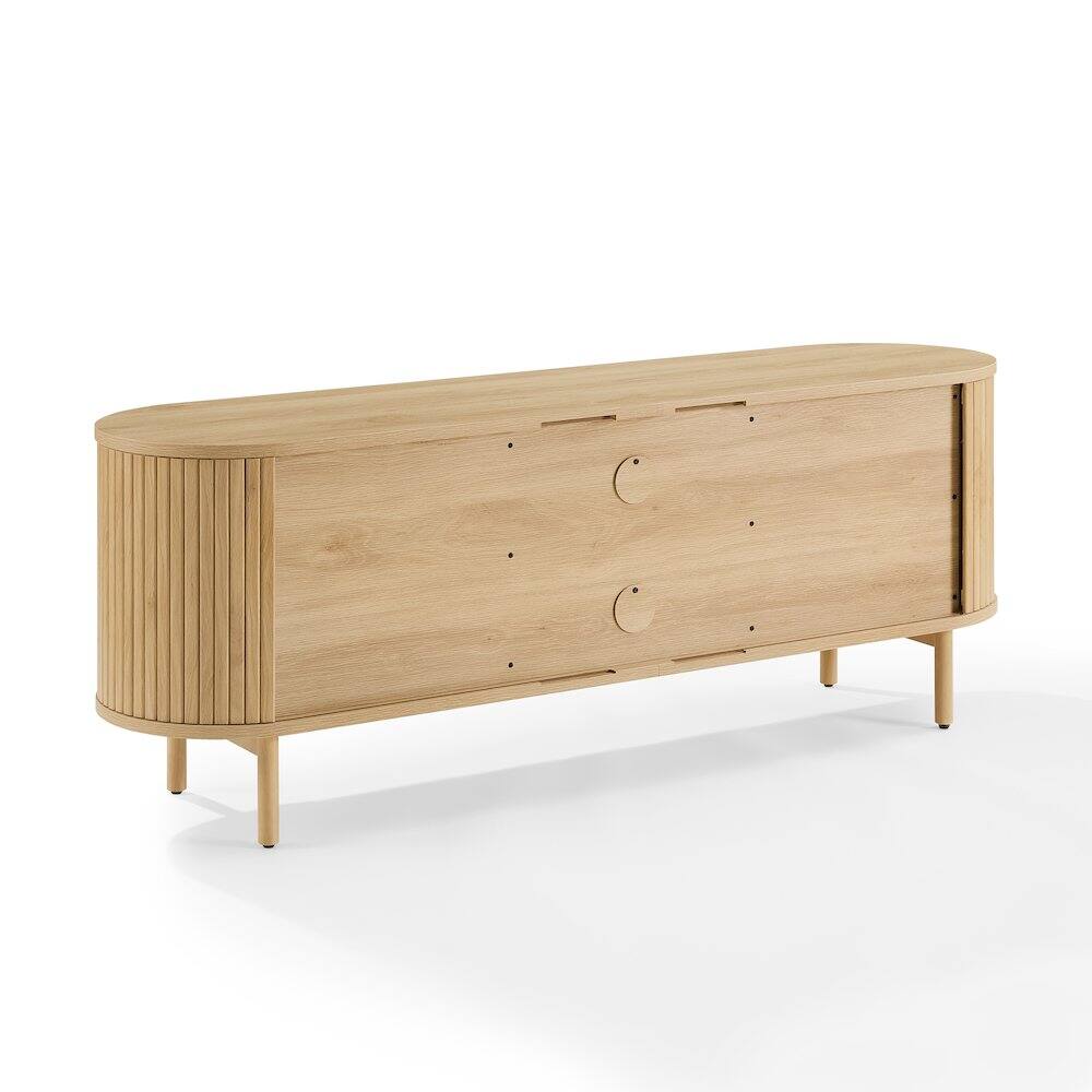 Alt View 7. Crosley Furniture - Ambrose Record Player Cabinet With Vinyl Storage - Ash.