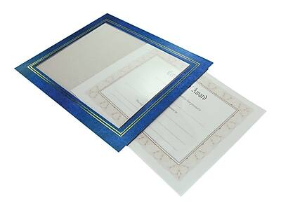 Alt View 1. NuDell - NuDell Vinyl/Cardboard Certificate Frames, Leatherette 2/Pack (21201) - Blue.