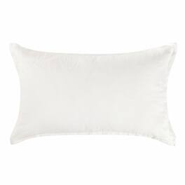 Manhattan Lane - Zoni 20 x 36 King Lumbar Pillow Sham, Woven Stitch Design, Cotton - White