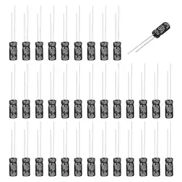 Unique Bargains - 4.7uF 50V Non-Polar Electrolytic Capacitor, 5x11mm, for Audio Tweeter/Speaker Crossover, 40pcs - Black