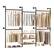 Alt View 4. Aheaplus - Adjustable Wall-Mounted Metal Clothing Rack: 3-Tier Wood Shelves, 84"-128", 1000LB Capacity - Rustic Brown.