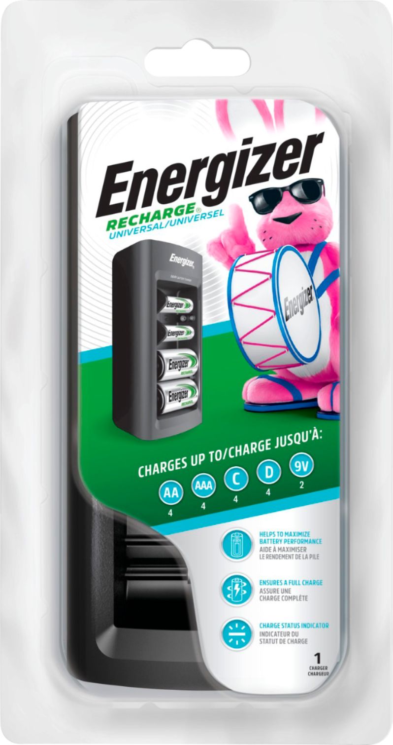 over James Dyson gevaarlijk Energizer Recharge Universal Compact Battery Charger Black CHFC - Best Buy