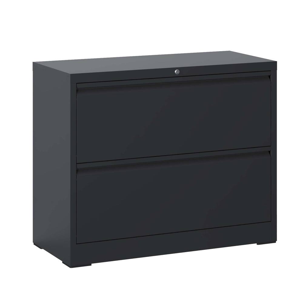 Alt View 2. Loheer - Loheer 2 Drawer Lateral File Cabinet Metal Filing Cabinet with Lock for Home Office Letter Legal Wide Storage.