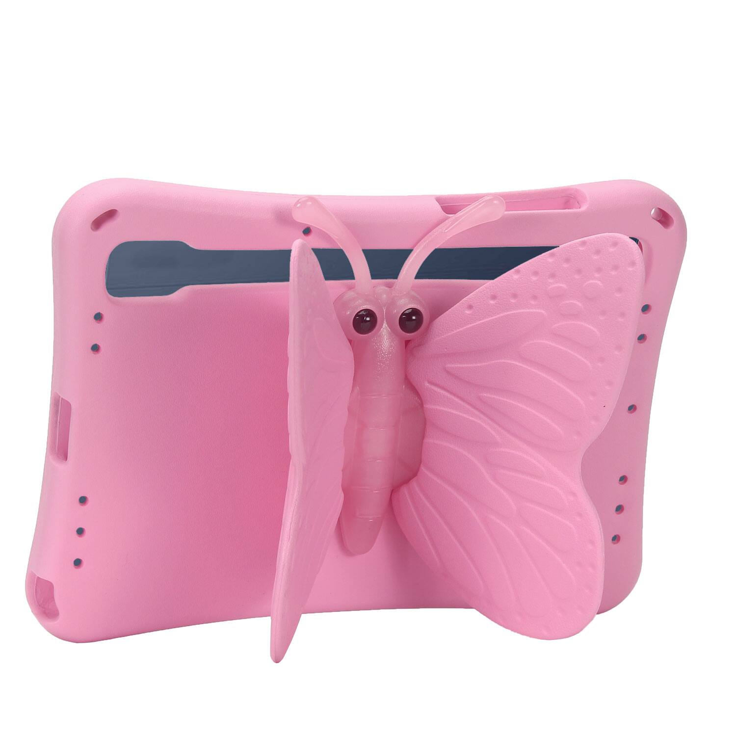 Alt View 2. Dteck - Kids Butterfly Case for Samsung Galaxy Tab A9+/A9 Plus 2023 & Tab S9 FE & Tab S9,3D Cartoon EVA Shockproof Stand Cover - Pink.